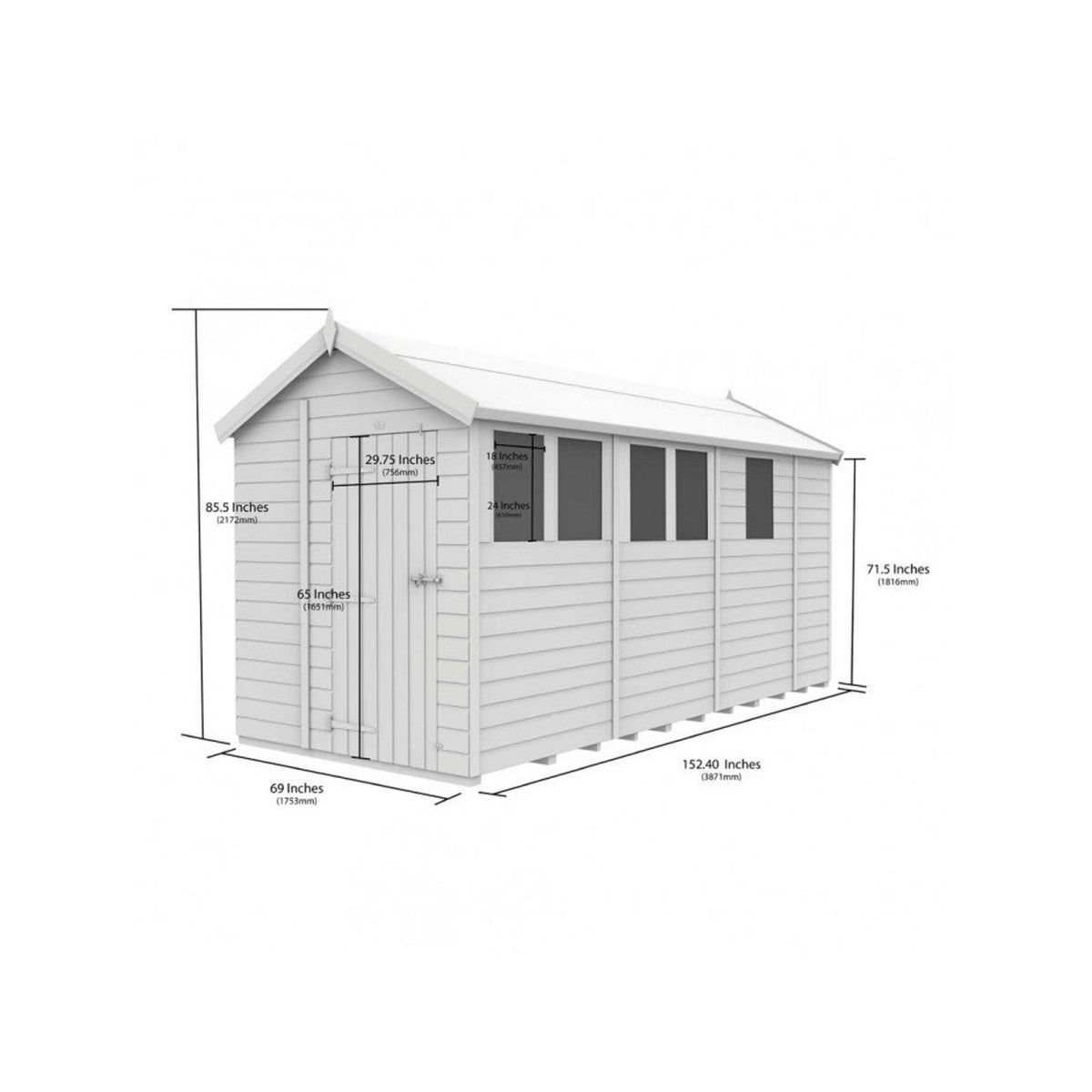 DIY Sheds – Composite Apex Shed – view 110