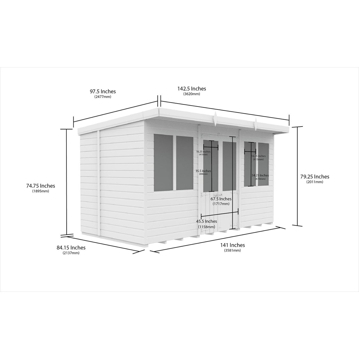 DIY Sheds – Composite Pent Summer House