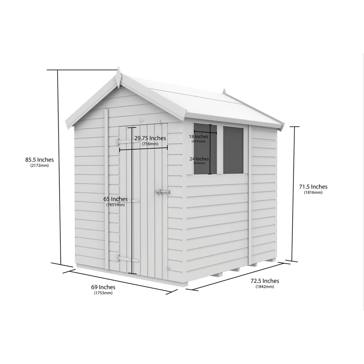 DIY Sheds – Composite Apex Shed – view 129