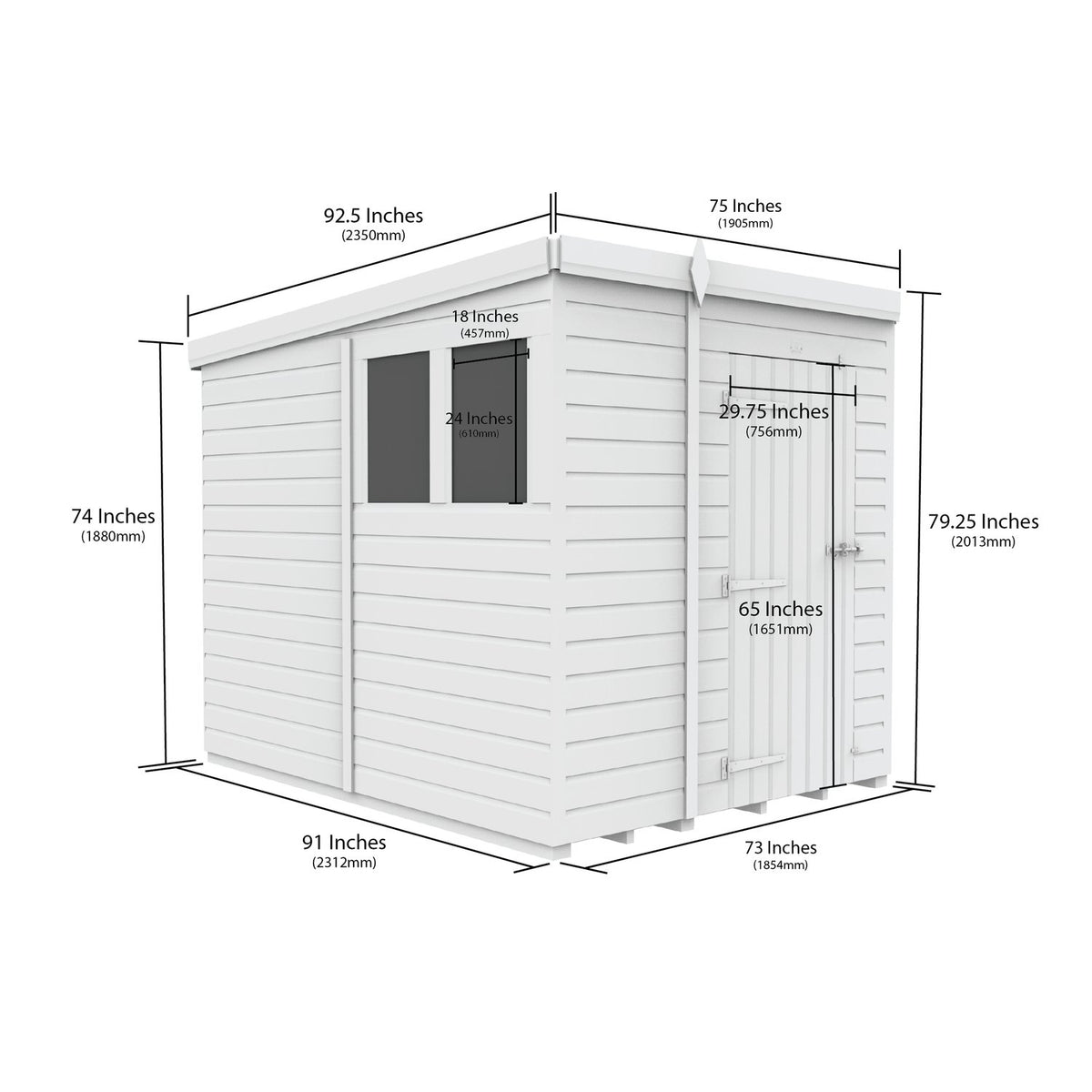 DIY Sheds – Composite Pent Security Shed – view 97