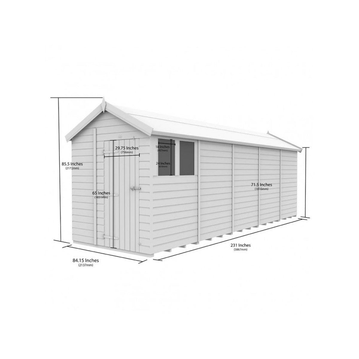 DIY Sheds – Composite Apex Shed – view 158