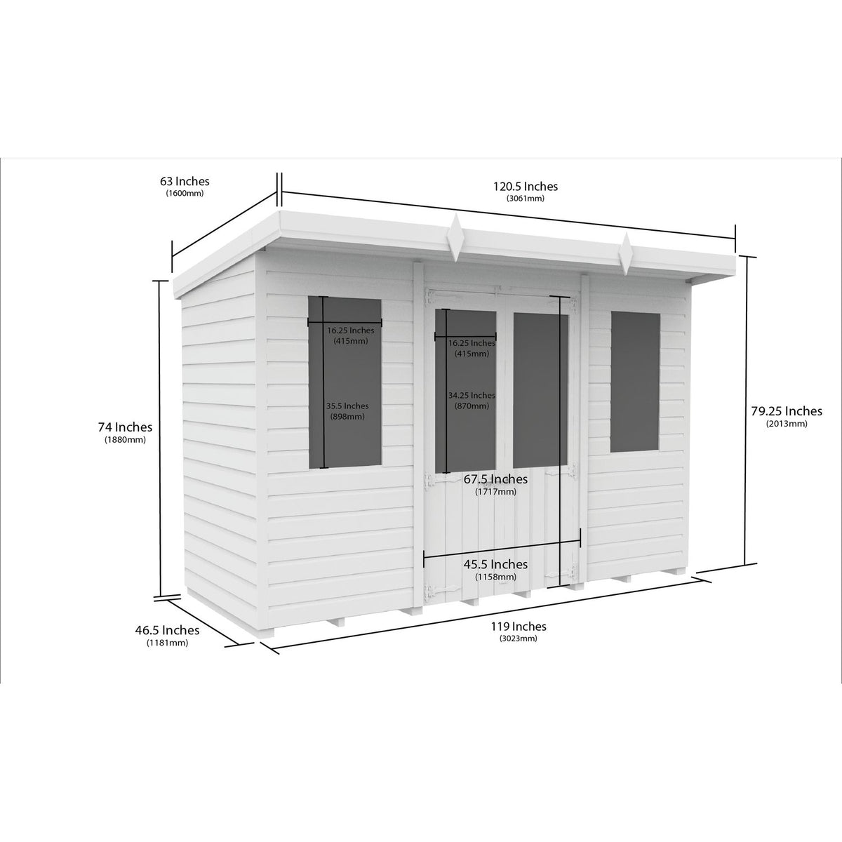 DIY Sheds – Composite Pent Summer House
