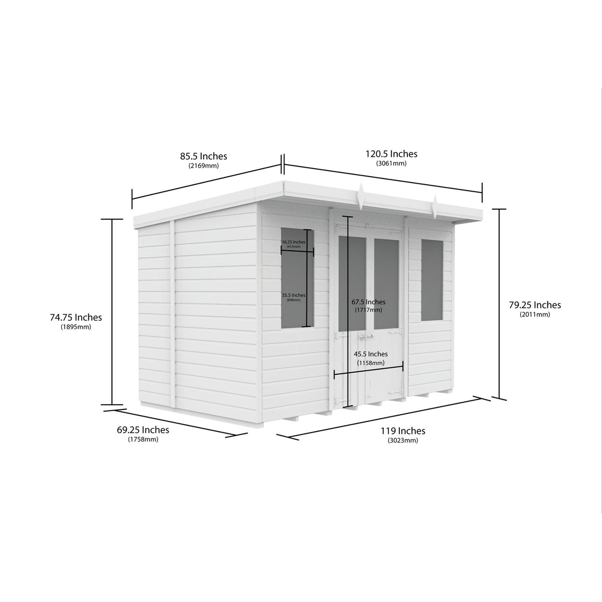 DIY Sheds – Composite Pent Summer House