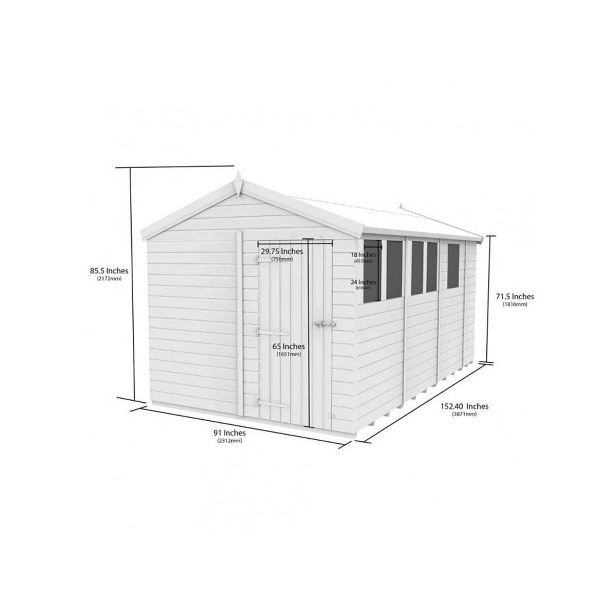 DIY Sheds – Composite Apex Shed – view 178
