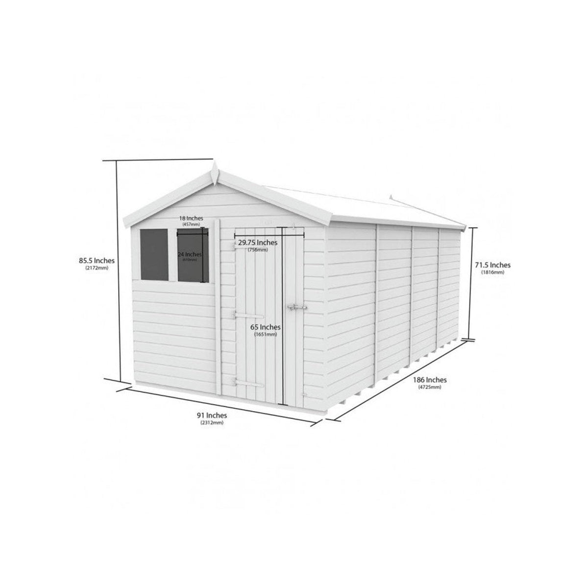 DIY Sheds – Composite Apex Shed – view 183