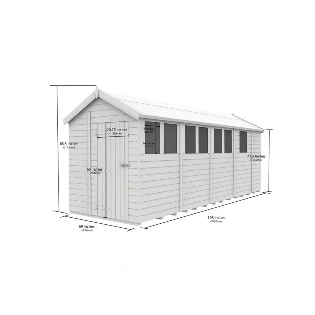 DIY Sheds – Composite Apex Shed – view 118