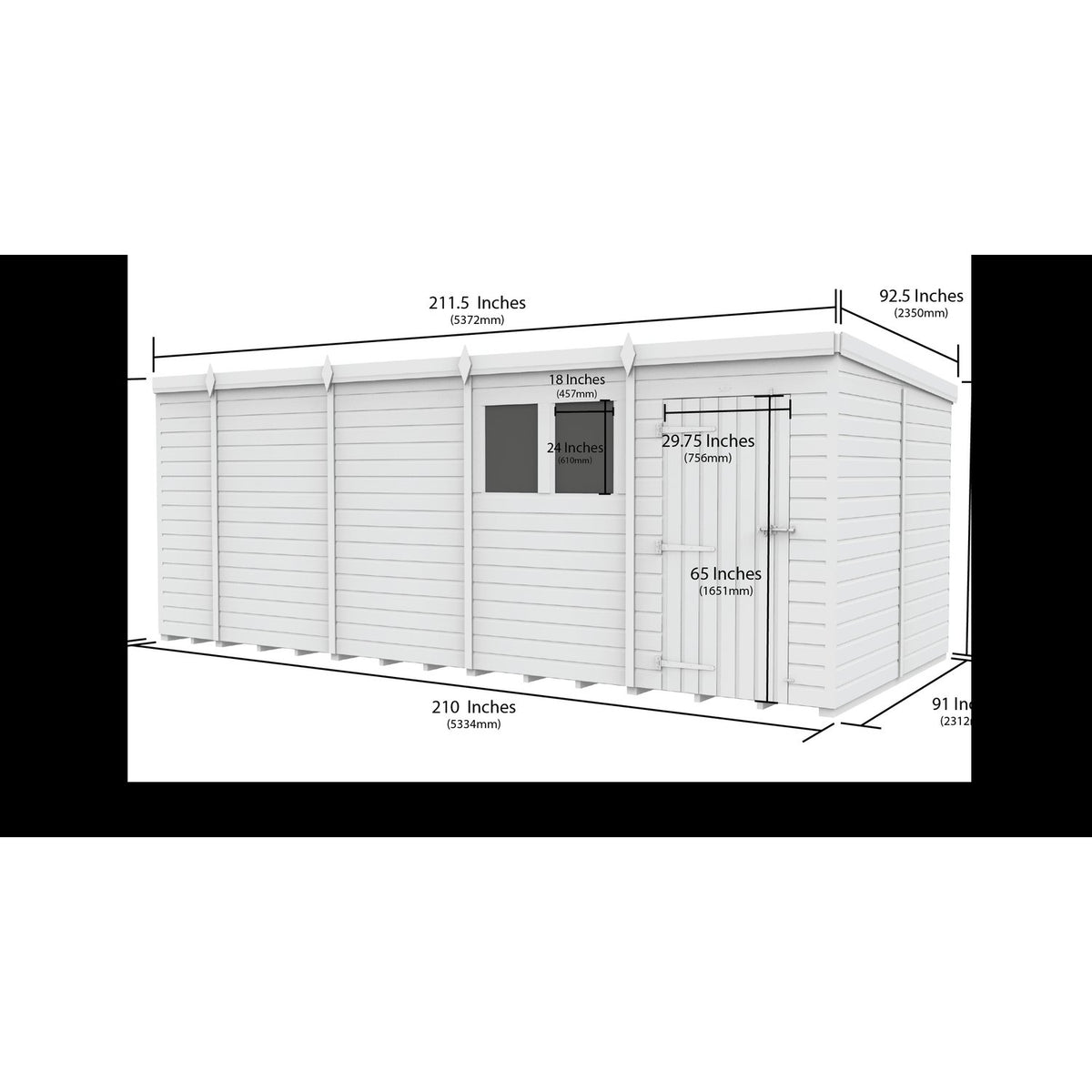 DIY Sheds – Composite Pent Security Shed – view 62