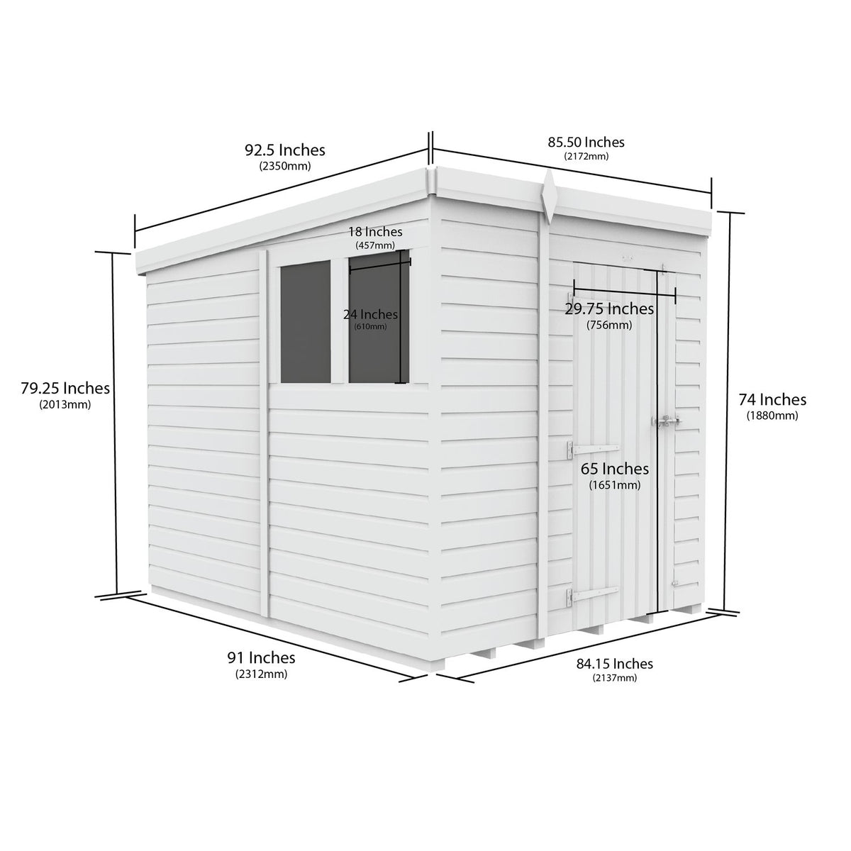 DIY Sheds – Composite Pent Security Shed – view 104