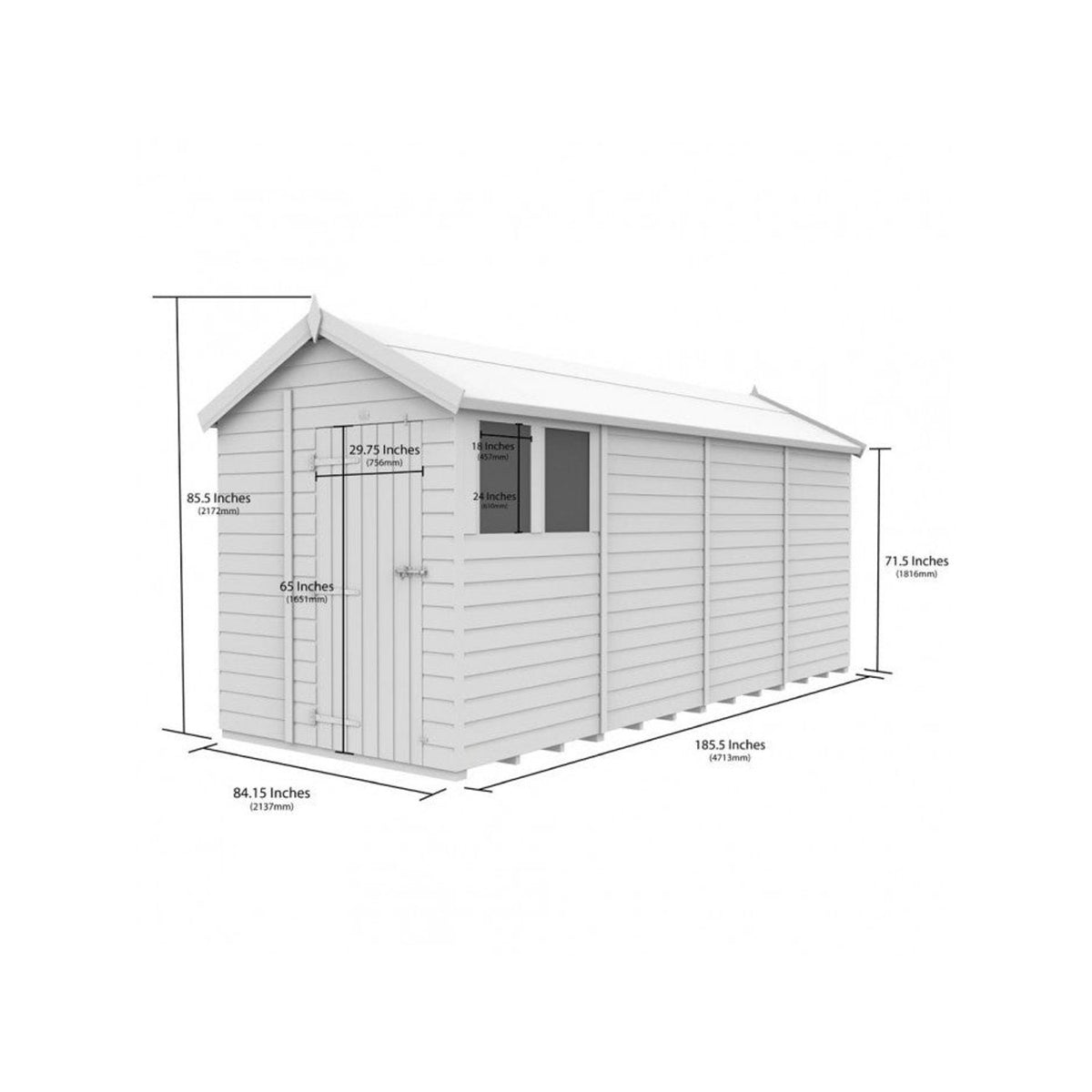 DIY Sheds – Composite Apex Shed – view 150
