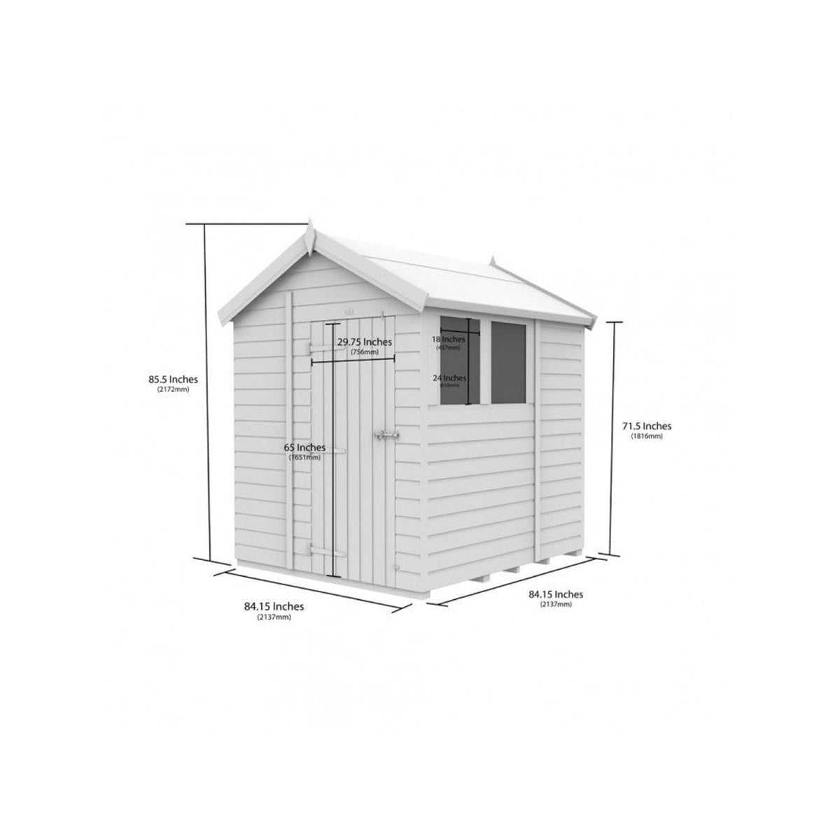 DIY Sheds – Composite Apex Shed – view 166