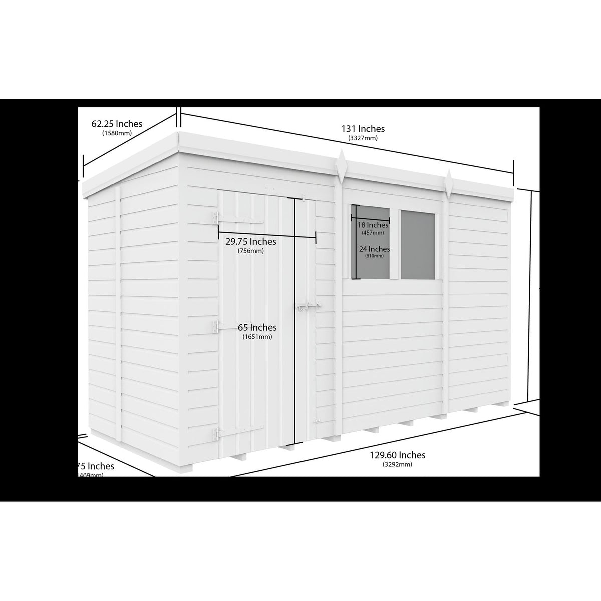 DIY Sheds – Composite Pent Security Shed
