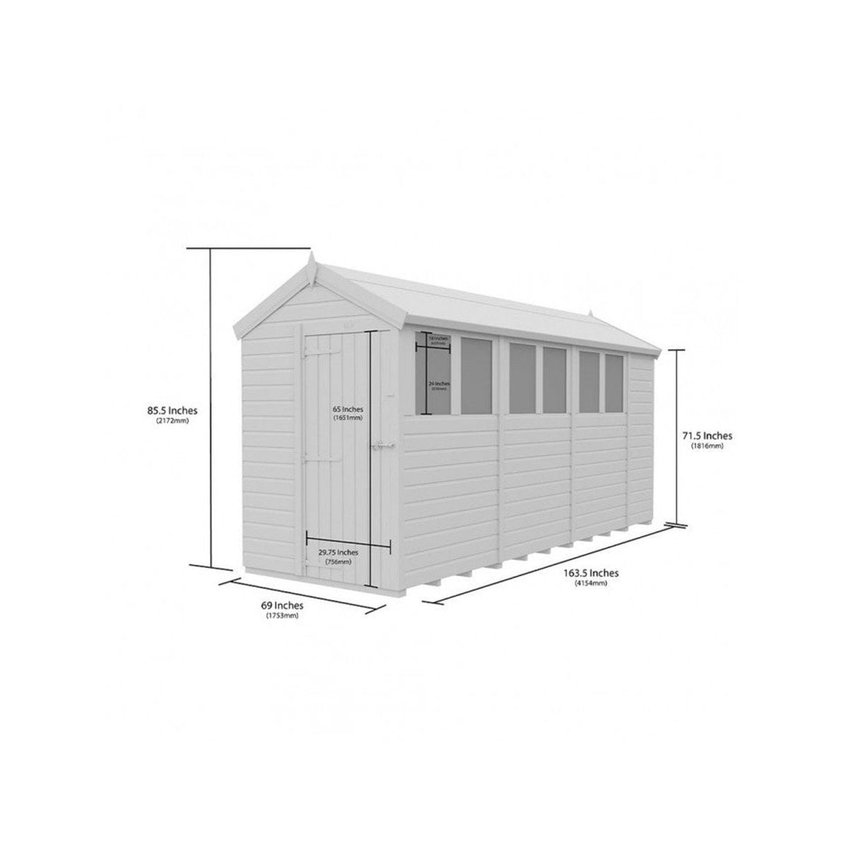 DIY Sheds – Composite Apex Shed – view 77