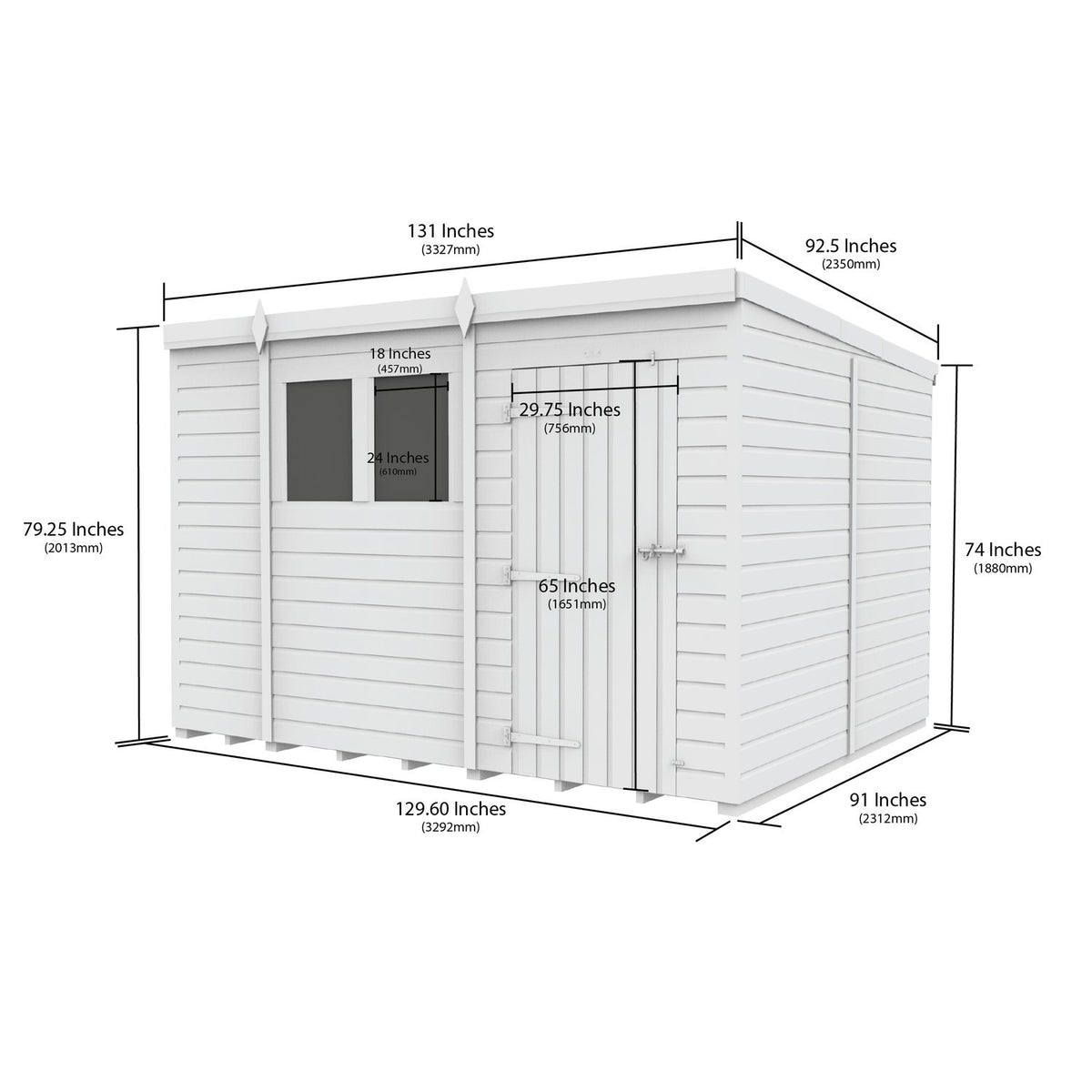 DIY Sheds – Composite Pent Security Shed – view 13