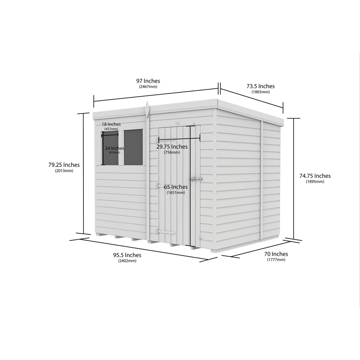 DIY Sheds – Composite Pent Security Shed – view 109