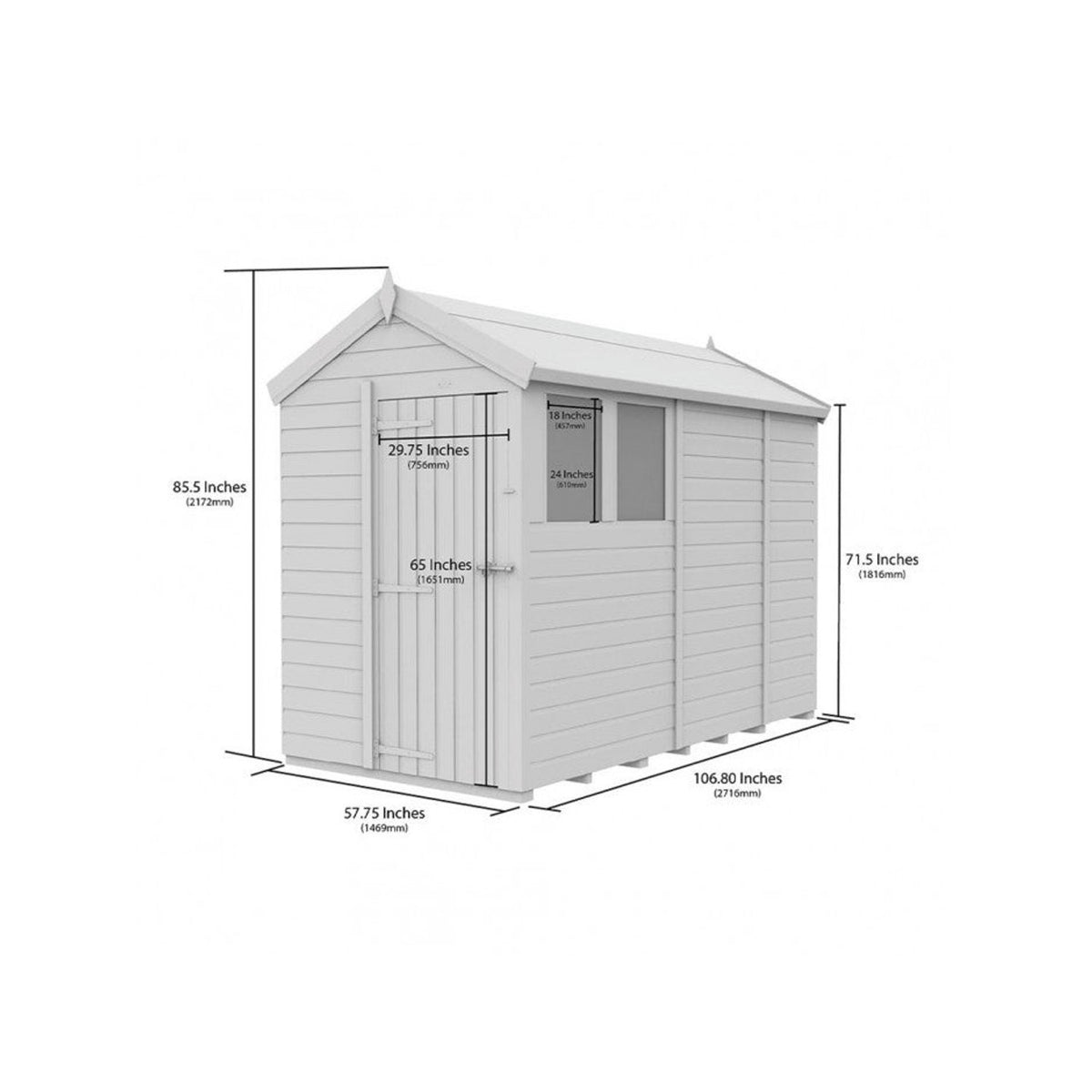 DIY Sheds – Composite Apex Shed – view 101