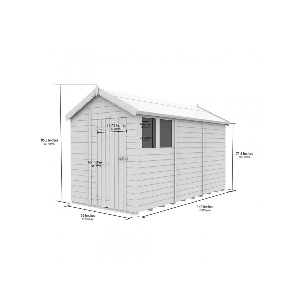 DIY Sheds – Composite Apex Shed – view 108