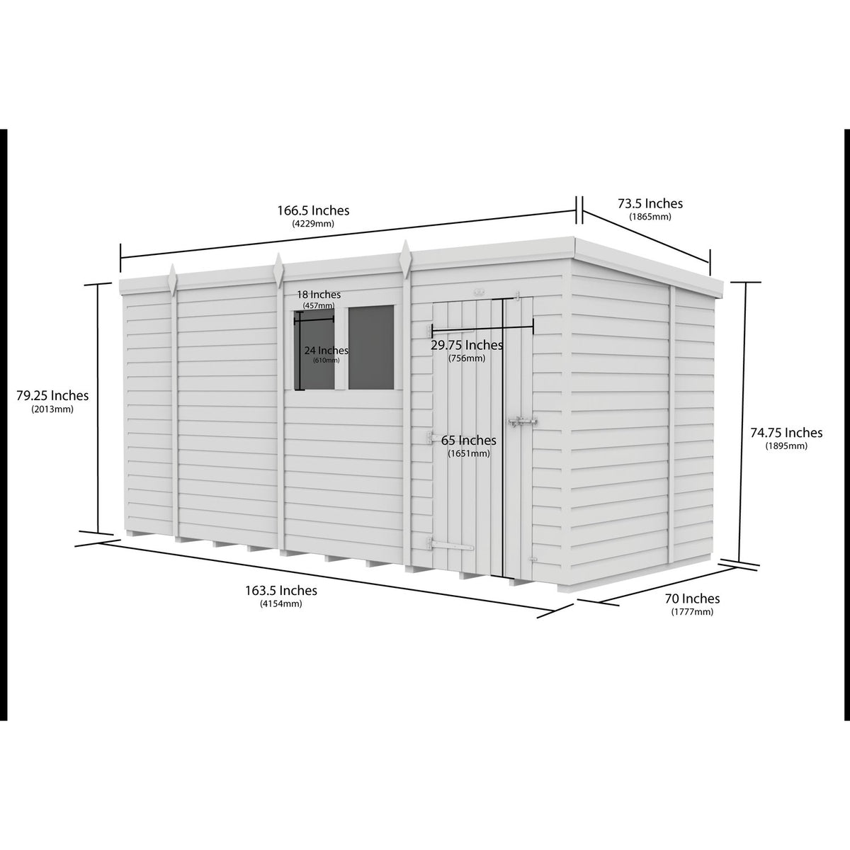 DIY Sheds – Composite Pent Security Shed – view 32