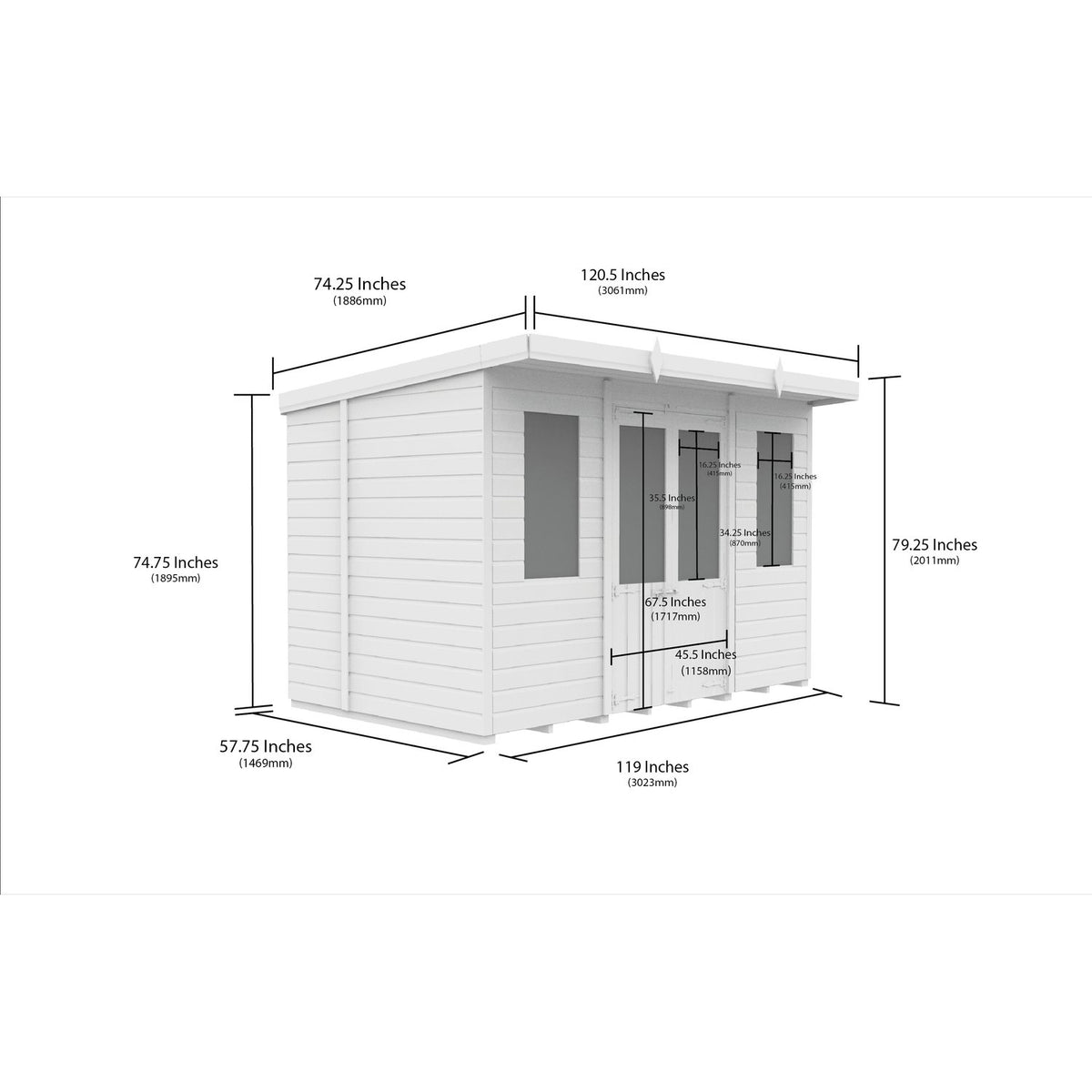 DIY Sheds – Composite Pent Summer House