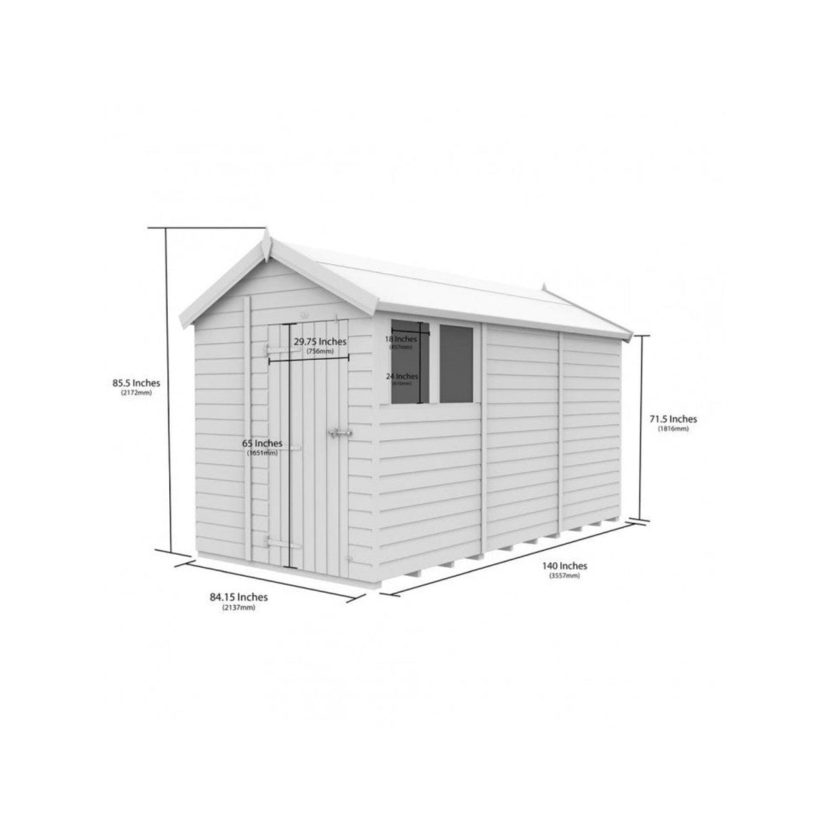 DIY Sheds – Composite Apex Shed – view 142