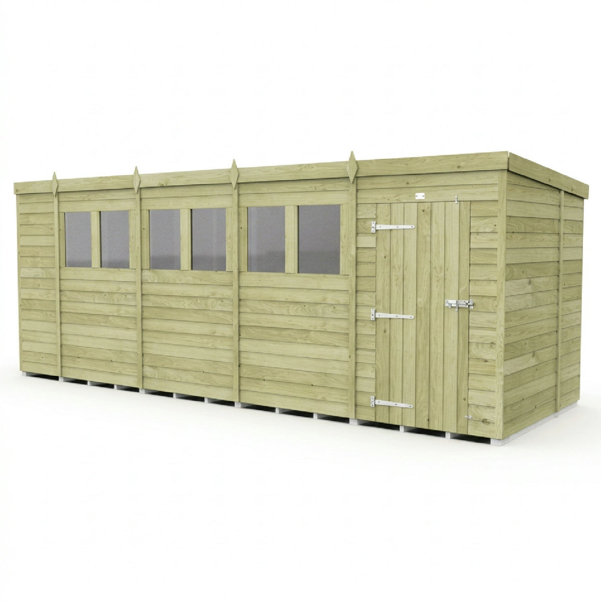 DIY Sheds – Pent Shed – Single Door – view 122