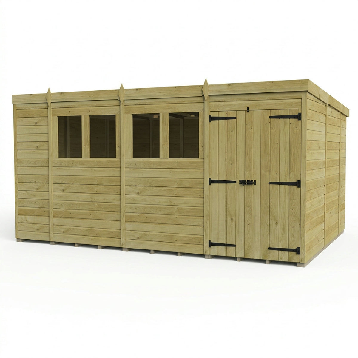 DIY Sheds – Pent Shed – Double Door – view 58
