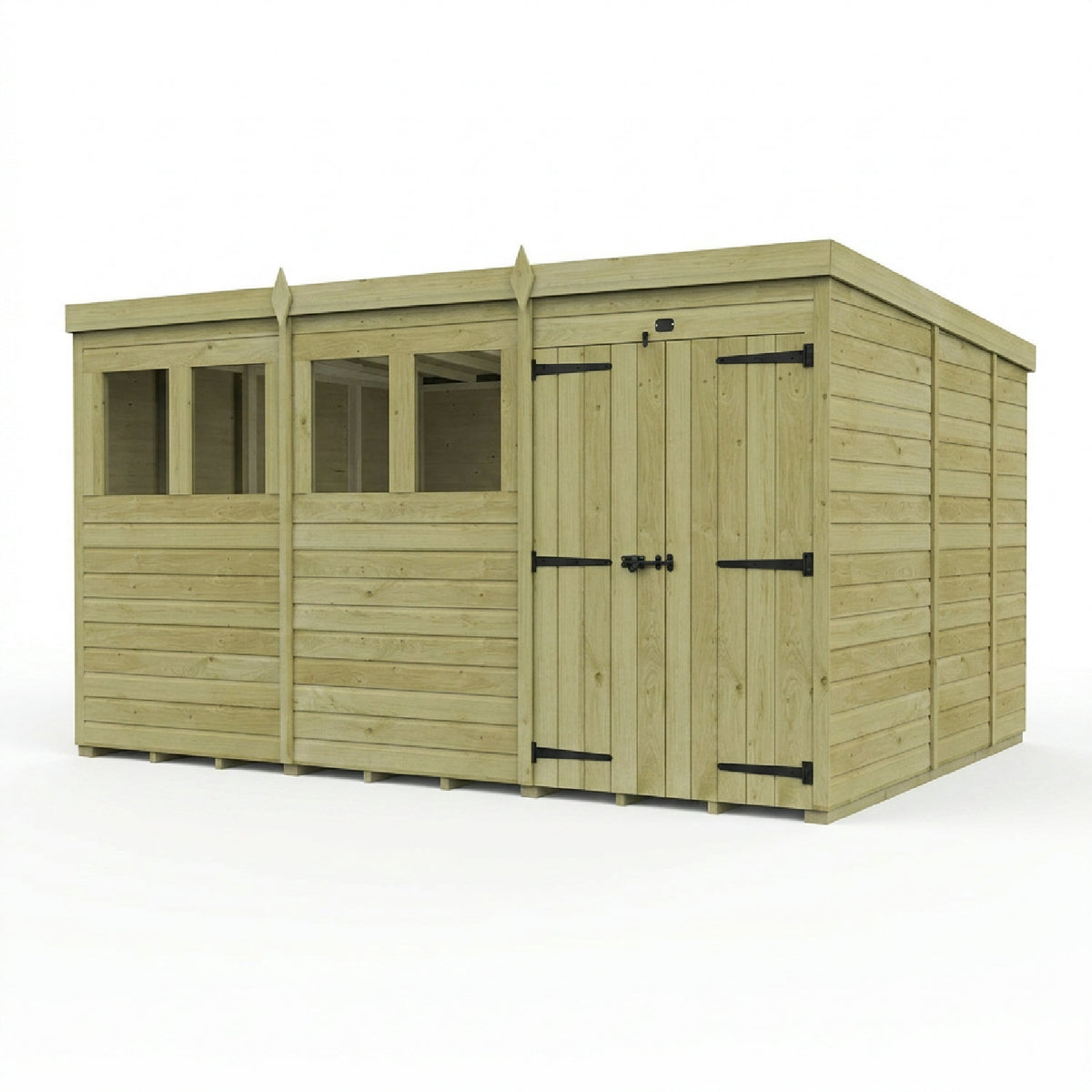 DIY Sheds – Pent Shed – Double Door – view 42