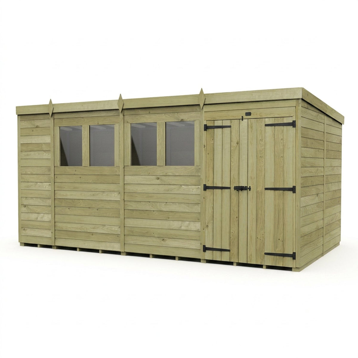 DIY Sheds – Pent Shed – Double Door – view 66