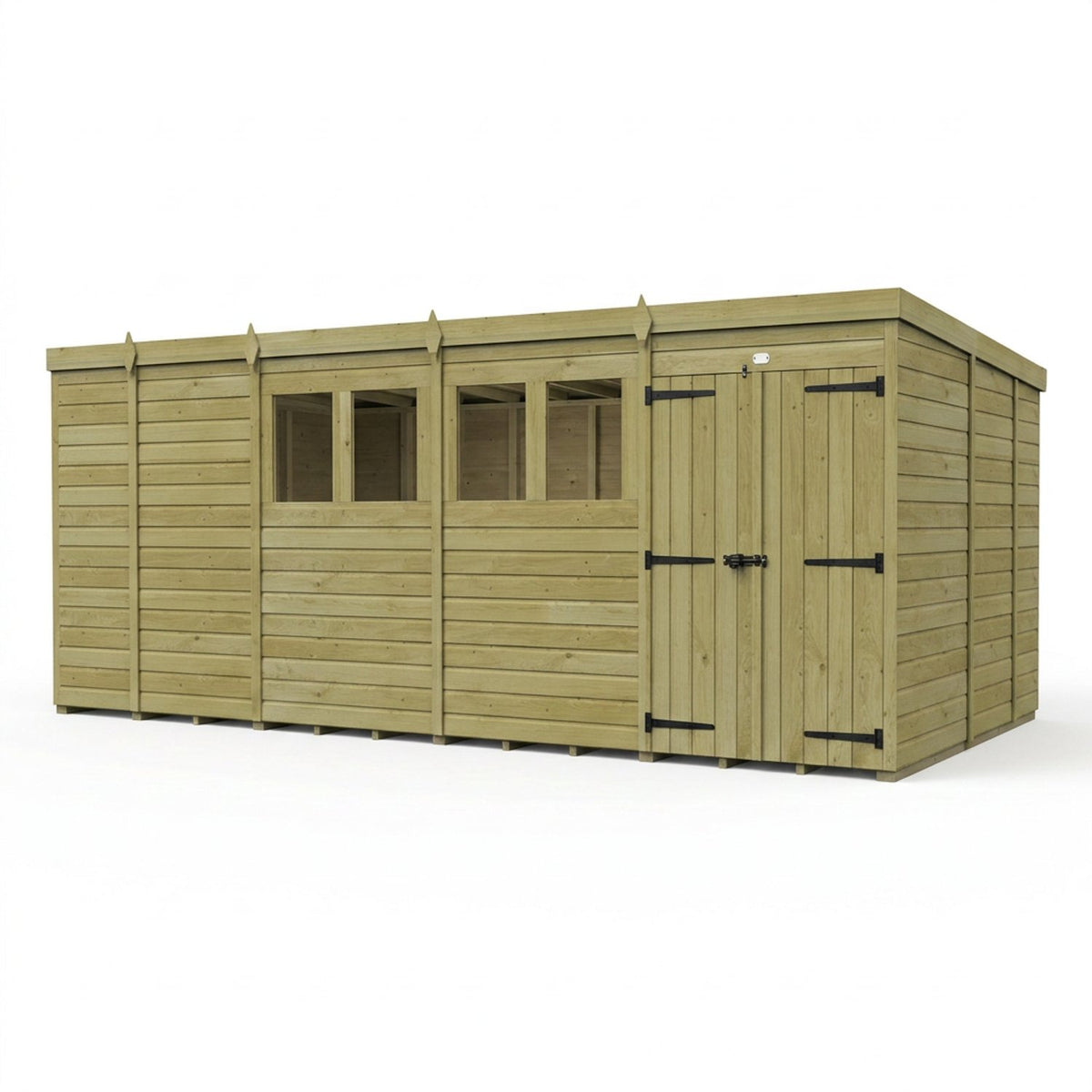 DIY Sheds – Pent Shed – Double Door – view 112