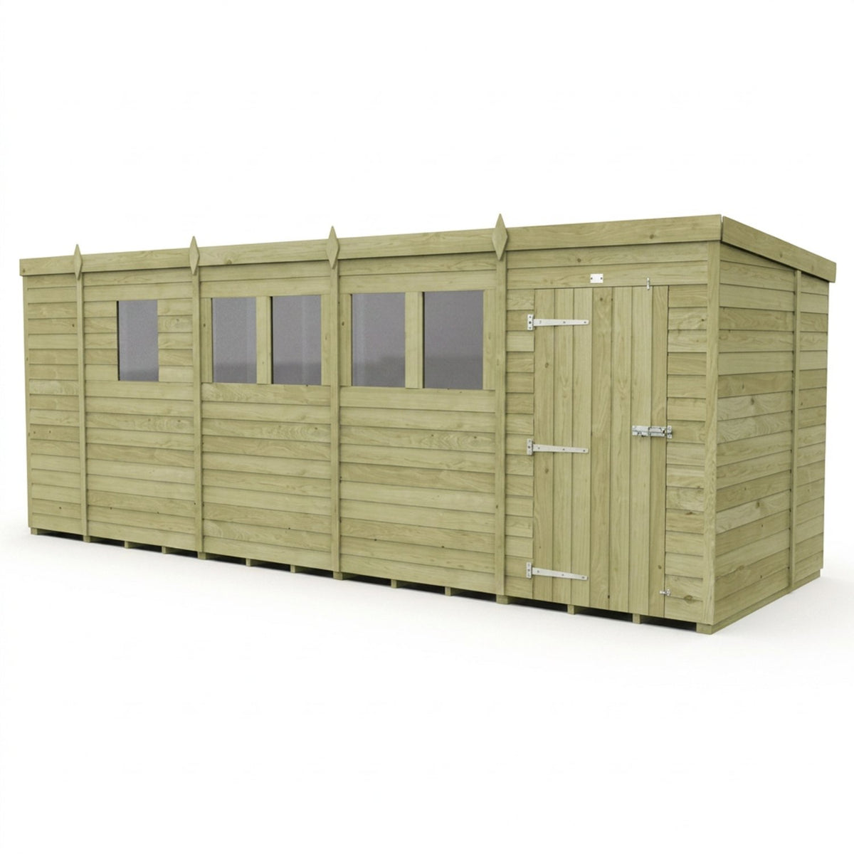 DIY Sheds – Pent Shed – Single Door – view 106