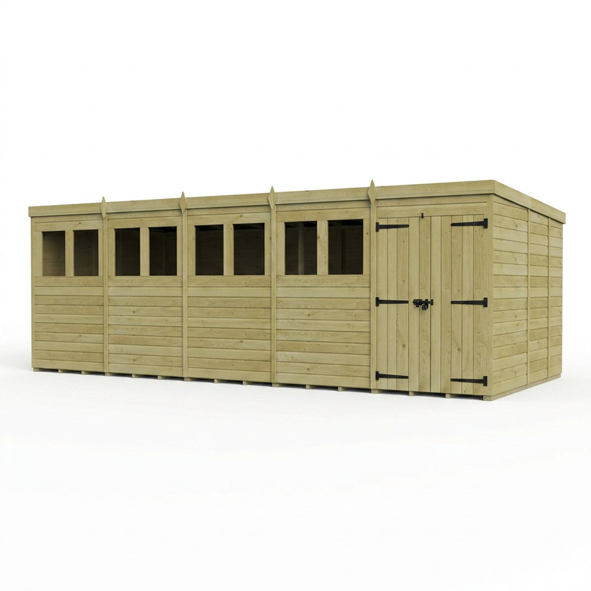 DIY Sheds – Pent Shed – Double Door – view 154