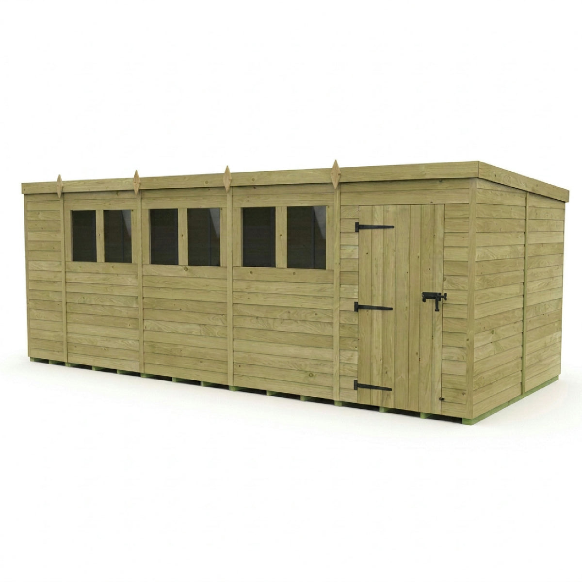DIY Sheds – Pent Shed – Single Door – view 124