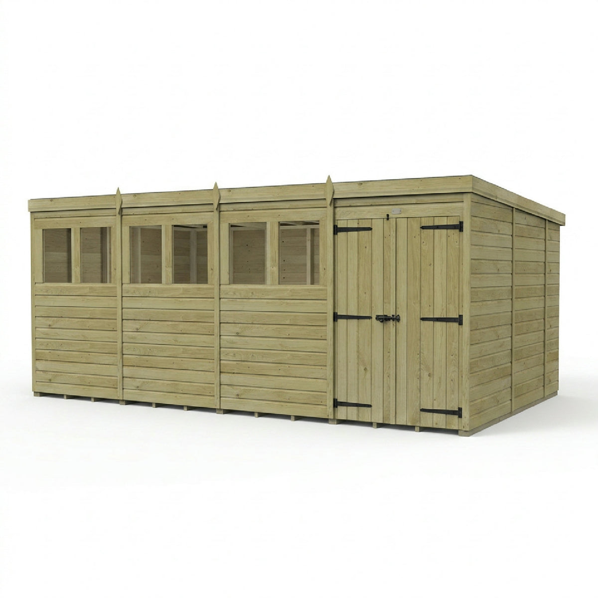 DIY Sheds – Pent Shed – Double Door – view 86