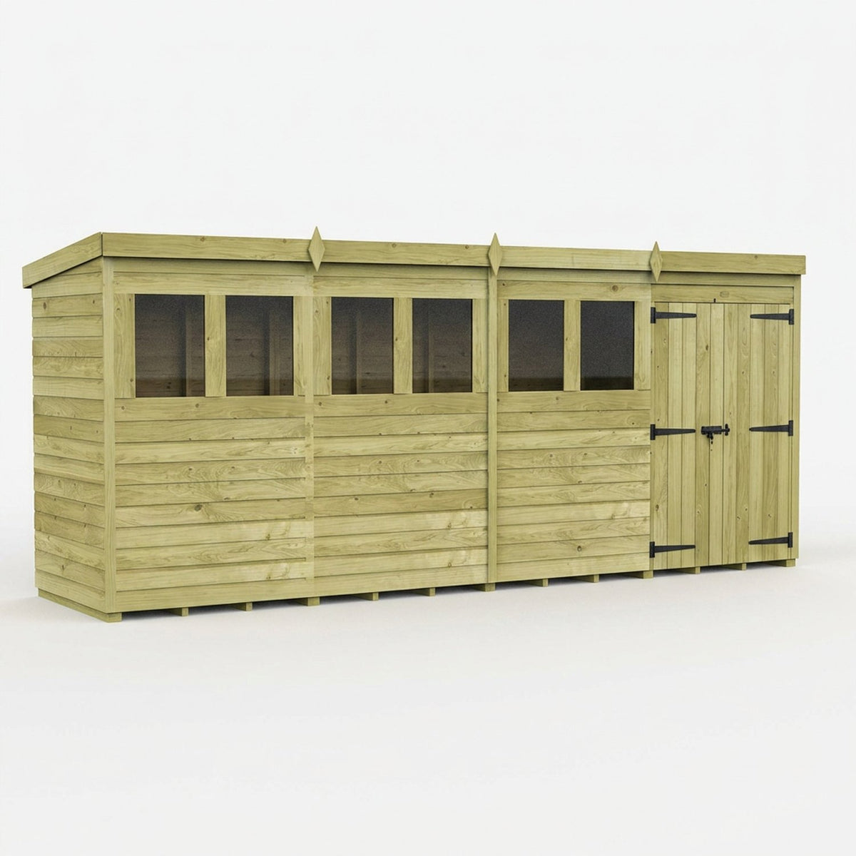 DIY Sheds – Pent Shed – Double Door – view 88