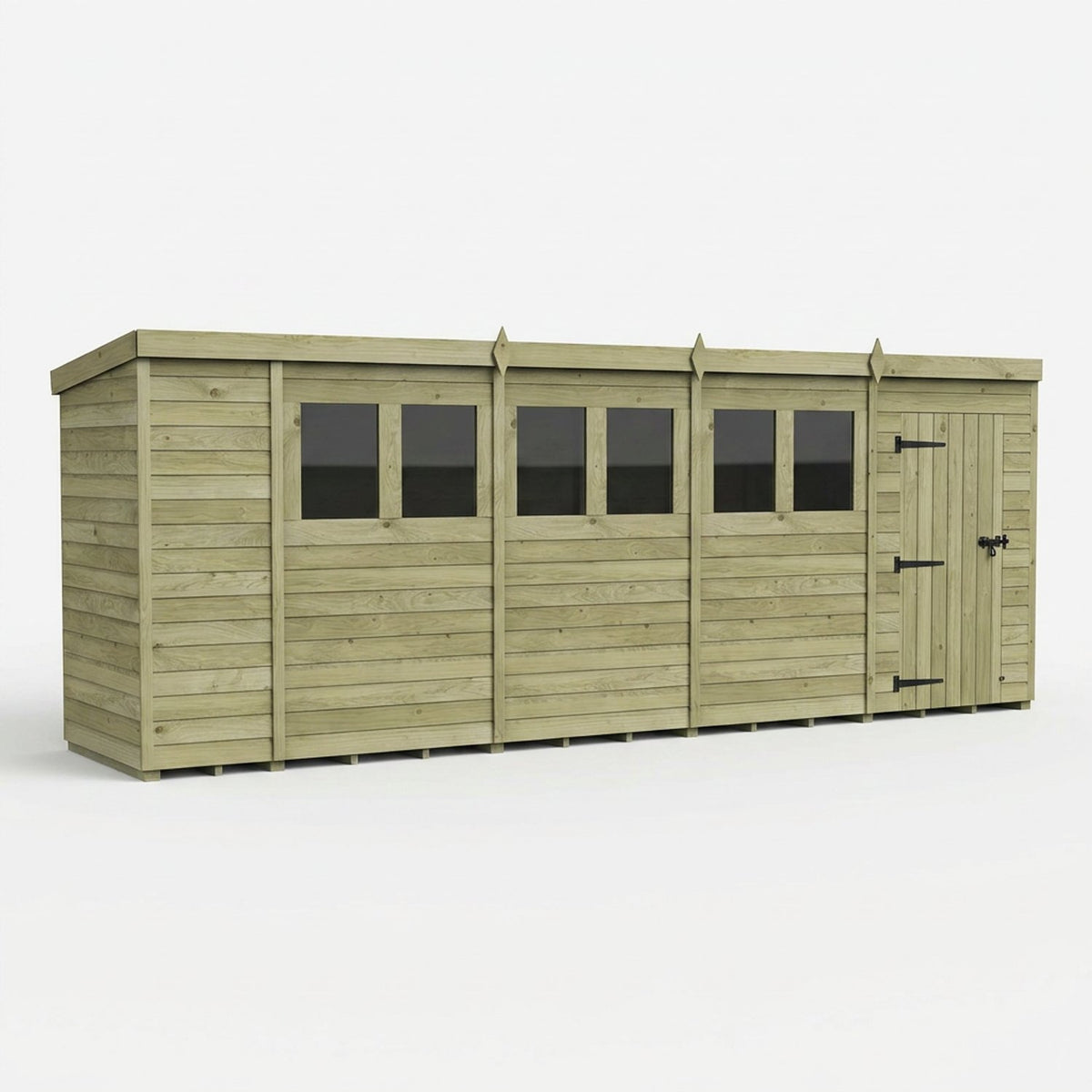 DIY Sheds – Pent Shed – Single Door – view 116
