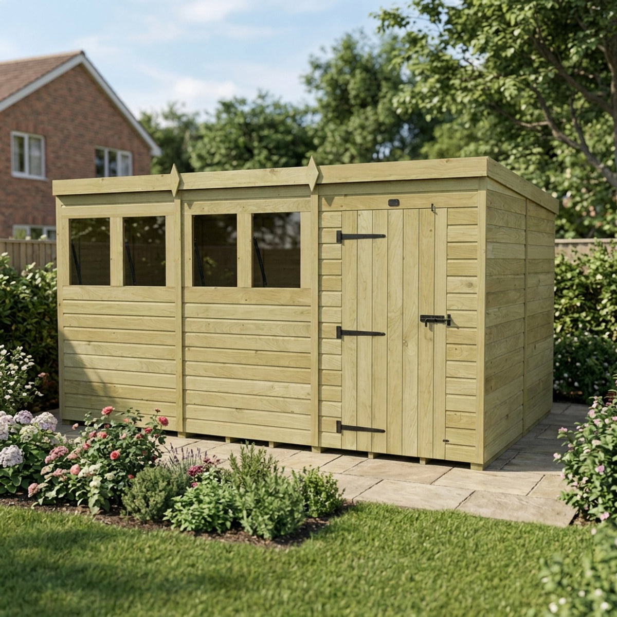 DIY Sheds – Pent Shed – Single Door – view 40