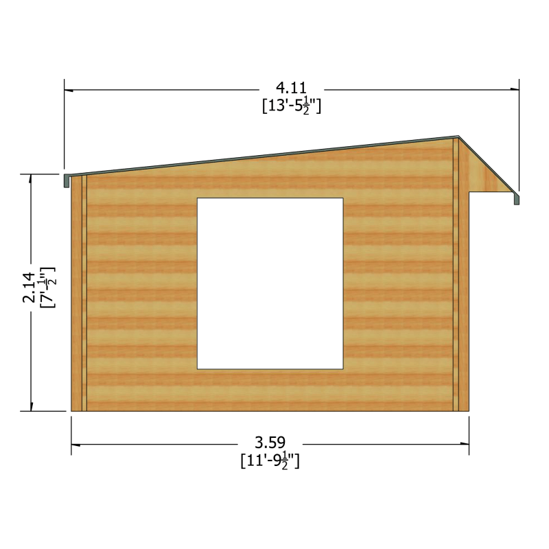 Shire Wykenham log cabin – render view 2