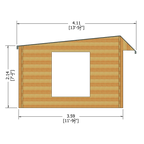 Shire Wykenham log cabin – render view 2