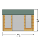 Shire Wykenham log cabin – render view 3